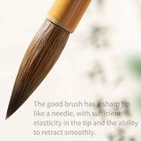 Load image into Gallery viewer, Professional LanZhu Weasel Hair Brush - Elite Bamboo Calligraphy Tool for Semi-Cursive/Regular Script