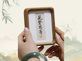 Load image into Gallery viewer, &quot;Jian Xian Si Qi&quot; Custom Analects Calligraphy | Handcrafted Solid Wood Desk Art
