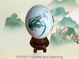 Load image into Gallery viewer, Ostrich Eggshells Carving-The Four Noble Plants