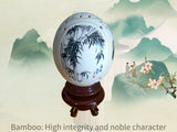 Load image into Gallery viewer, Ostrich Eggshells Carving-The Four Noble Plants