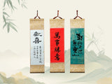 Load image into Gallery viewer, Custom Handwritten Chinese Calligraphy Scroll | Elegant Mini Wall Art | Personalized Gift