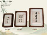 Load image into Gallery viewer, &quot;Jian Xian Si Qi&quot; Custom Analects Calligraphy | Handcrafted Solid Wood Desk Art