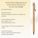 Load image into Gallery viewer, Professional LanZhu Weasel Hair Brush - Elite Bamboo Calligraphy Tool for Semi-Cursive/Regular Script