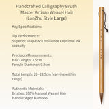 Load image into Gallery viewer, Professional LanZhu Weasel Hair Brush - Elite Bamboo Calligraphy Tool for Semi-Cursive/Regular Script