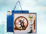 Load image into Gallery viewer, Handmade Panda Silk Embroidery Gift Set: Desk Decor,Bookmark &amp; ball-point pen| Suzhou Craftsmanship