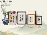 Load image into Gallery viewer, &quot;Jian Xian Si Qi&quot; Custom Analects Calligraphy | Handcrafted Solid Wood Desk Art
